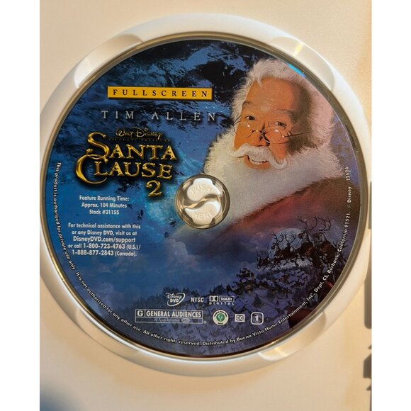 The Santa Clause 2 (DVD, 2003, Full Screen Edition) - Like New - Picture 3 of 4